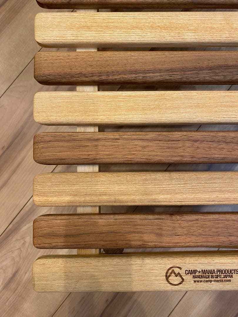 キャンプマニアプロダクツ　MINI TABLE サイズS walnut mix