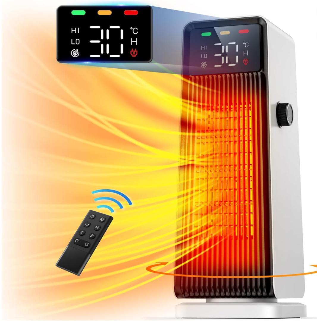 新品 Yosumi セラミックヒーター 省エネ 速暖 人感センサー ECO機能付