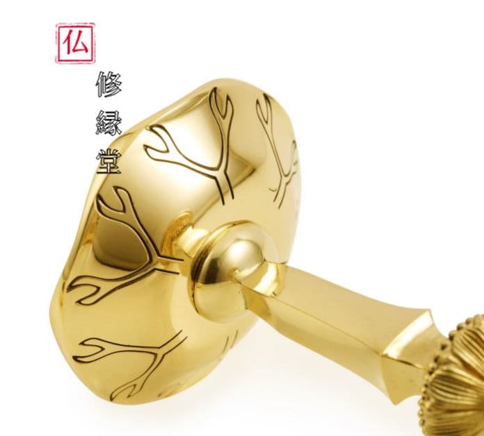 【修縁堂】真言宗 壇に灯明が上がる 独鈷杵の燭台 密教法具古美術品 仏教法具