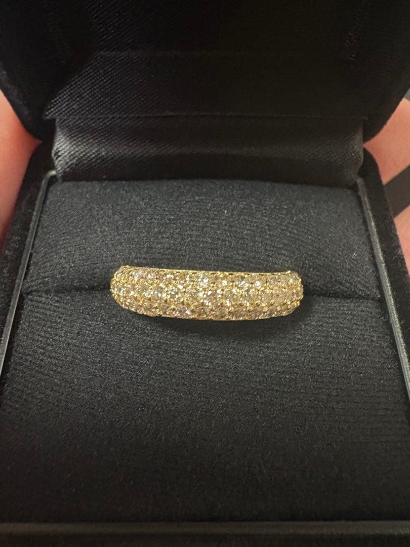 K18金ゴールド　パヴェ1ctリング 14号⭐︎成人式おめでとう♪割引き！