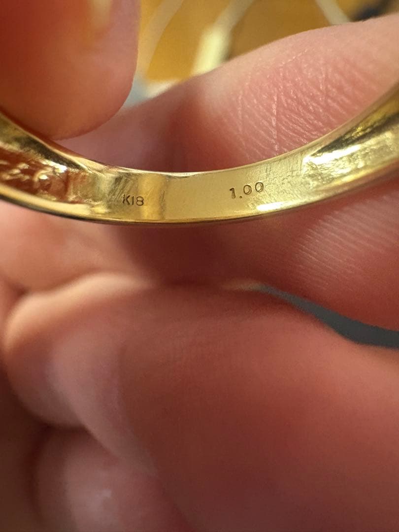 K18金ゴールド　パヴェ1ctリング 14号⭐︎成人式おめでとう♪割引き！