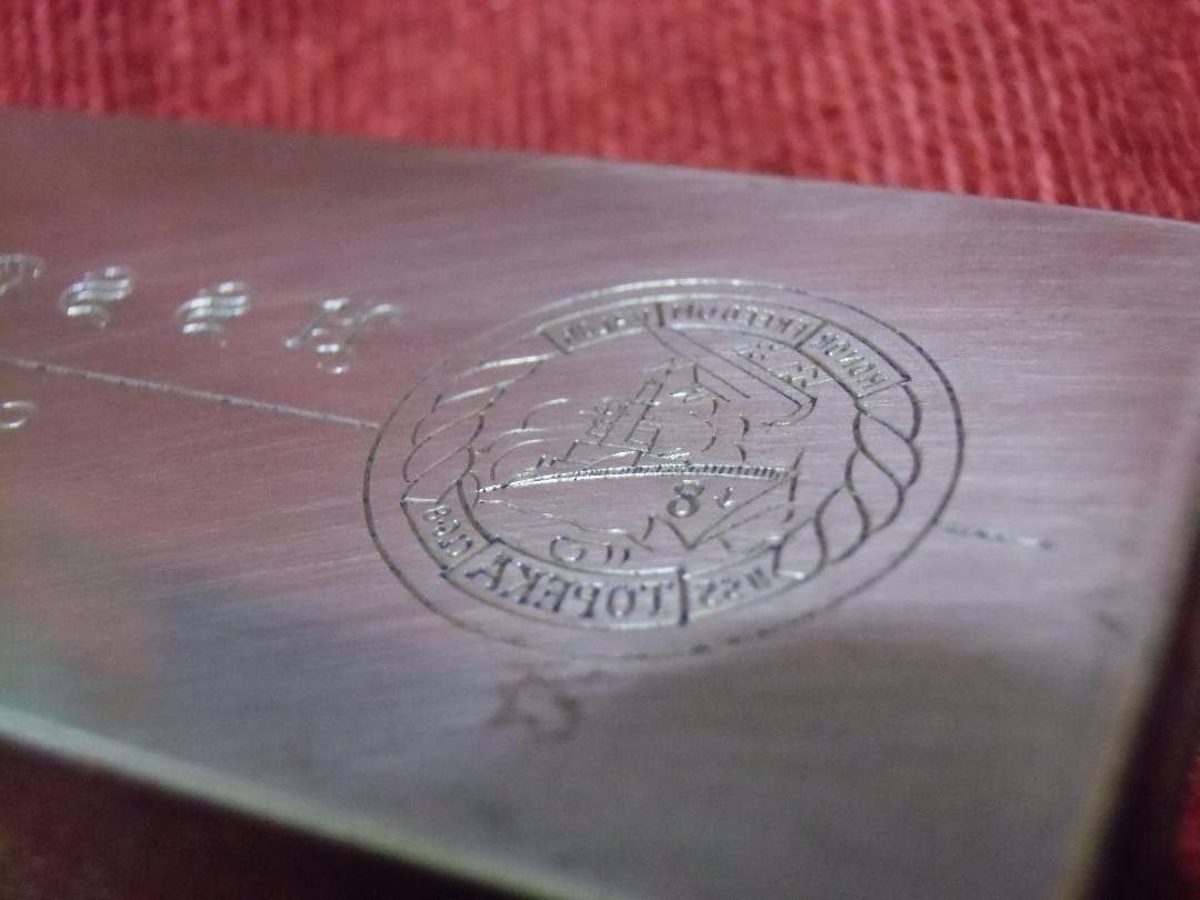 ★アメリカ軍＊海軍＊ＣＬＧ-８ミサイル巡洋艦トピカ革ネームタグ金型（実物）