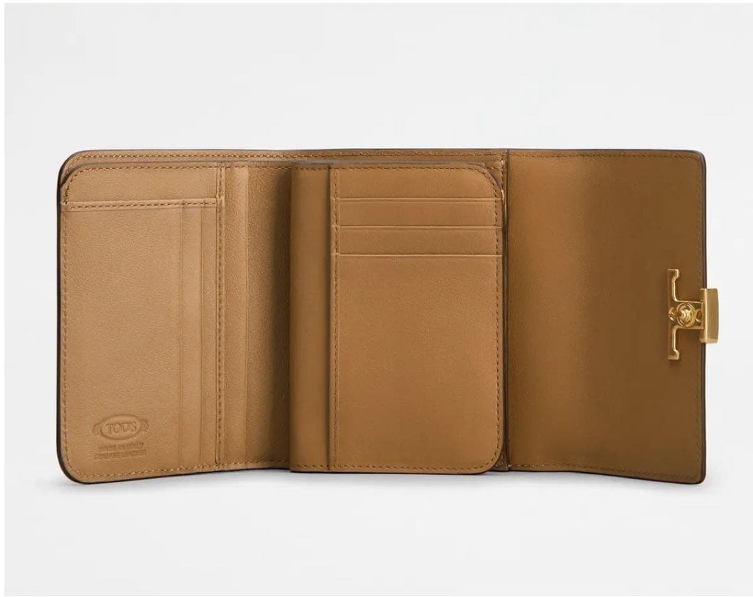 TOD‘S T タイムレス レザー ウォレット　ブラウン