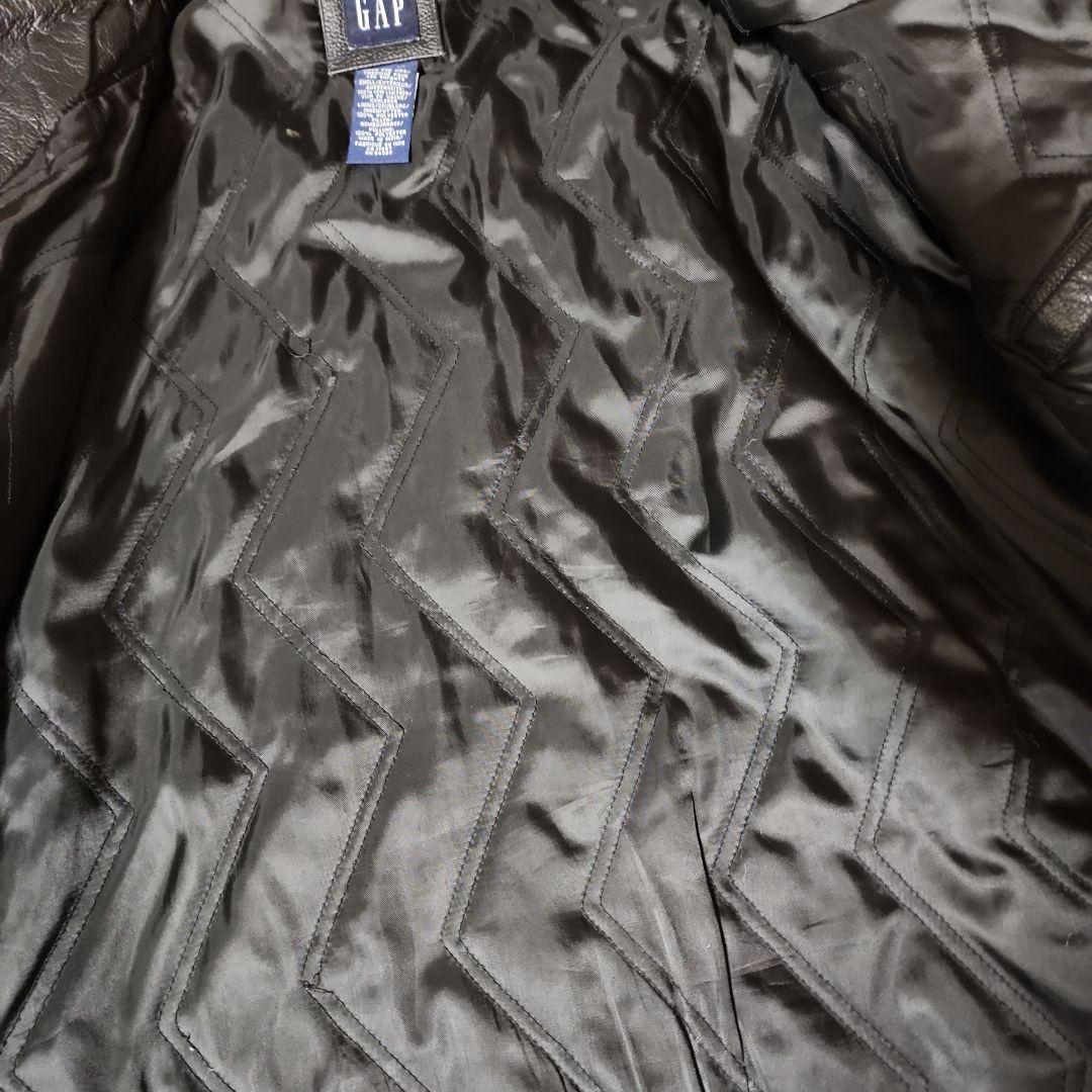 GAP オールドギャップ 本革 レザージャケット 牛革 キッズXXL 黒