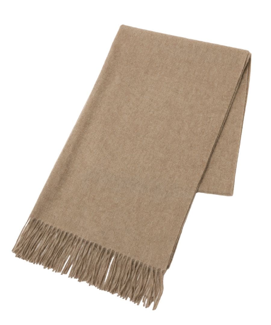 evernavy ベージュ　カシミヤ　大判　ストール　マフラー