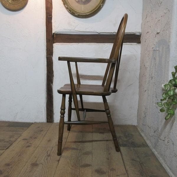 イギリス アンティーク 家具 アームチェア ウィンザーチェア 椅子 4726e