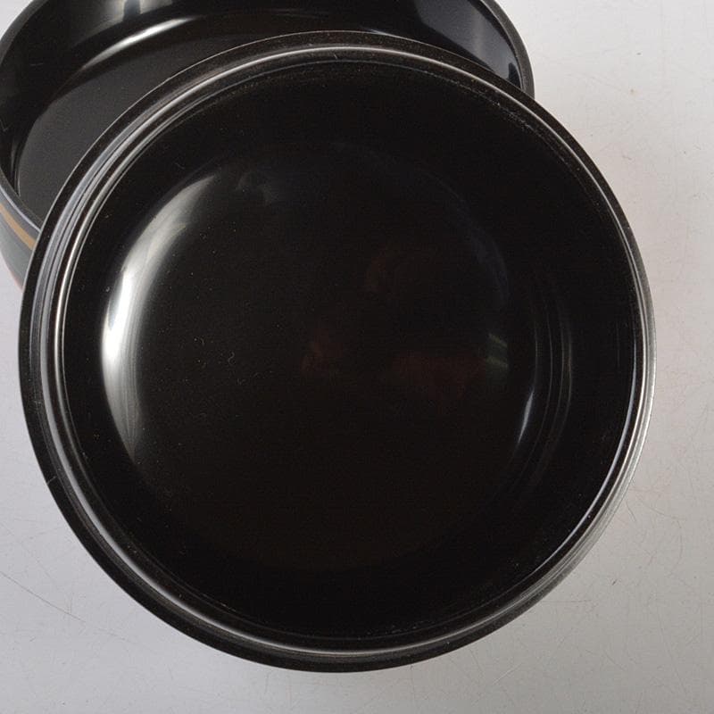 茶道具　中谷秀斉作　牛の背童子絵　中棗　共箱　V　6586