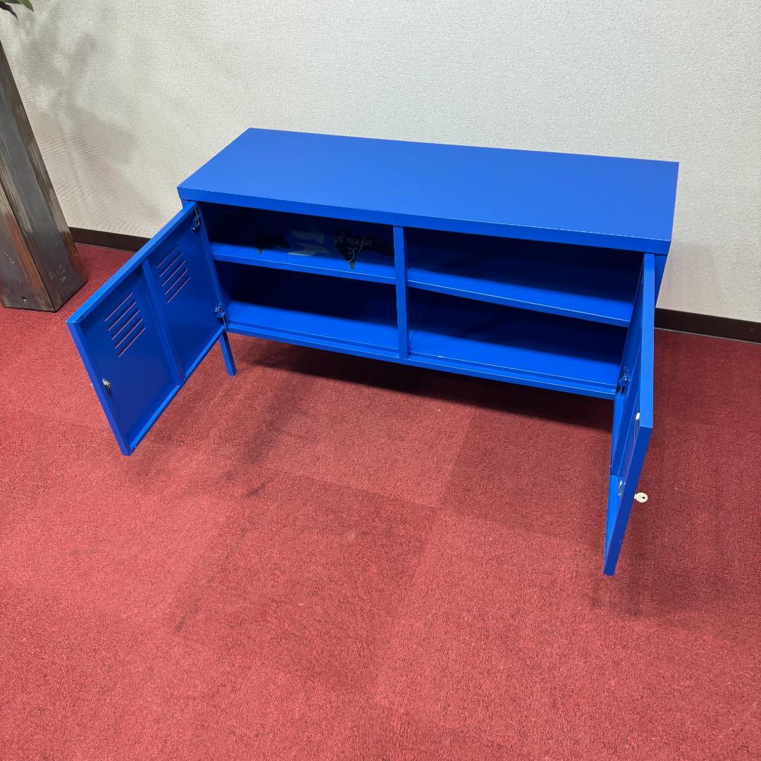 東京23区送料無料　美品イケア　キャビネット　ブルー色　洗浄/除菌済み
