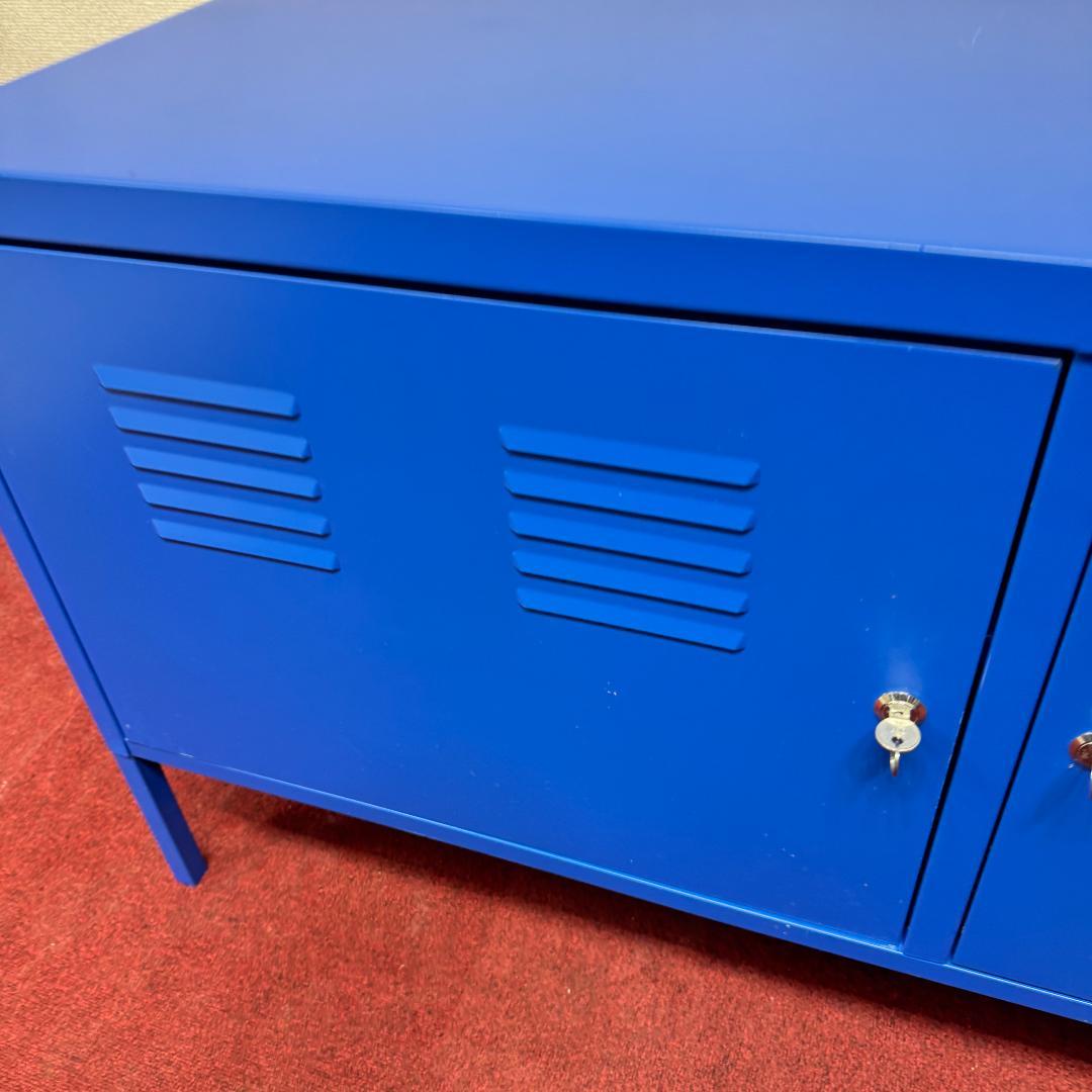 東京23区送料無料　美品イケア　キャビネット　ブルー色　洗浄/除菌済み