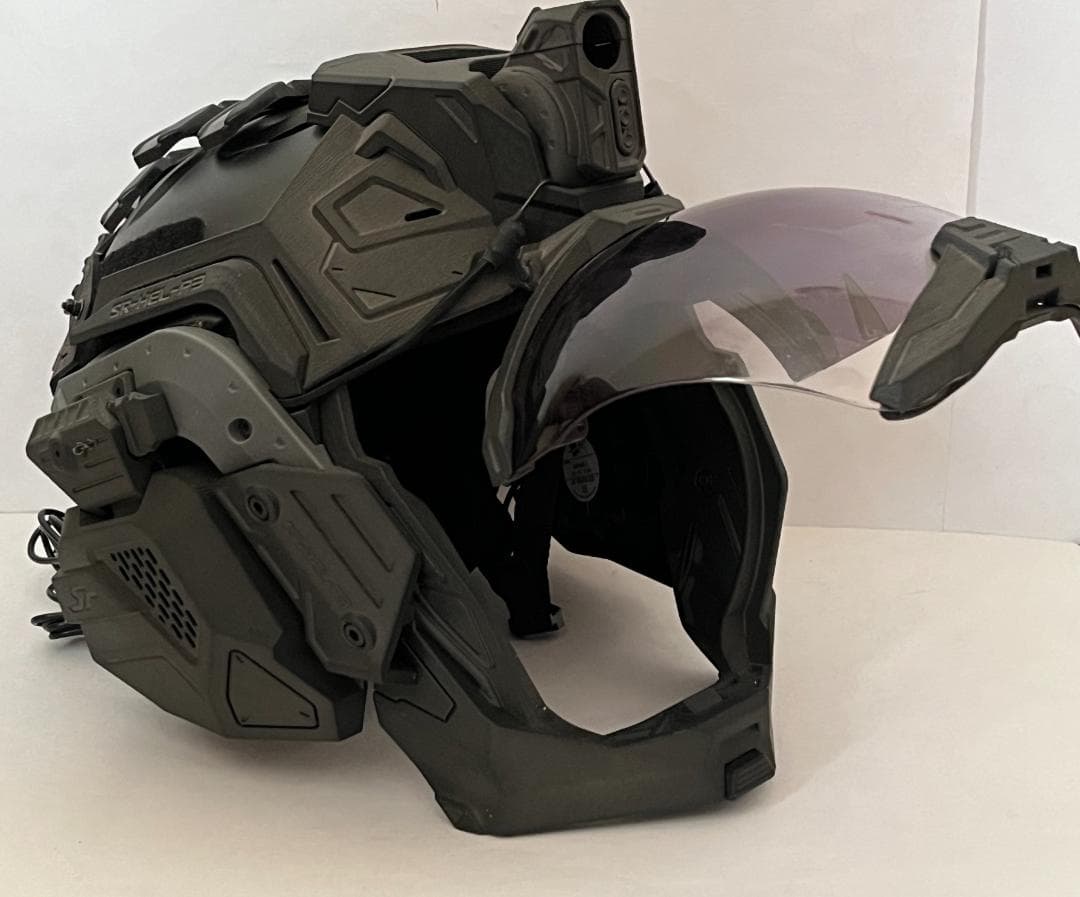 SRU SRU-HEL-P3 タクティカルヘルメット 装飾パーツ付 FAN付