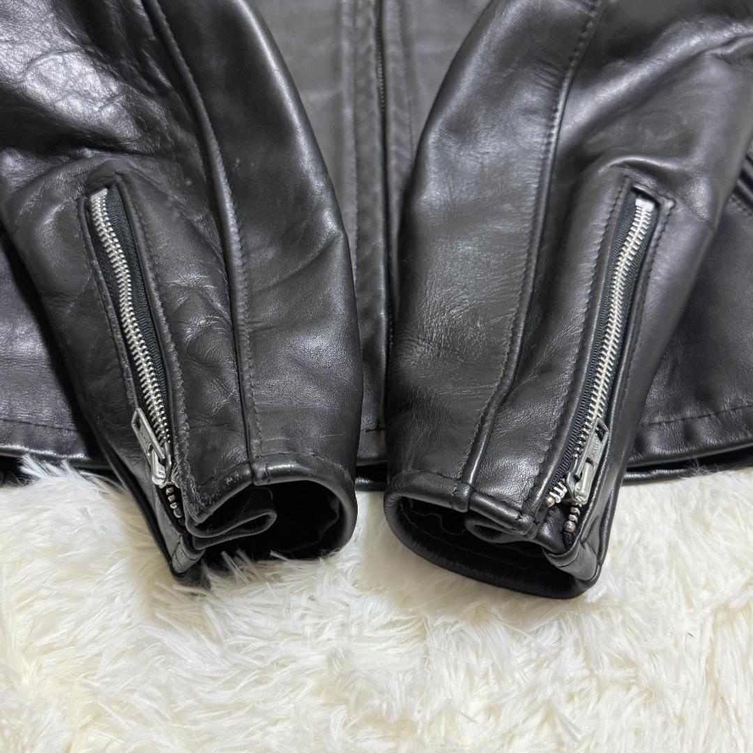 希少⭐️Schott ショット 642 シングルライダース レザー 米国製 黒✨