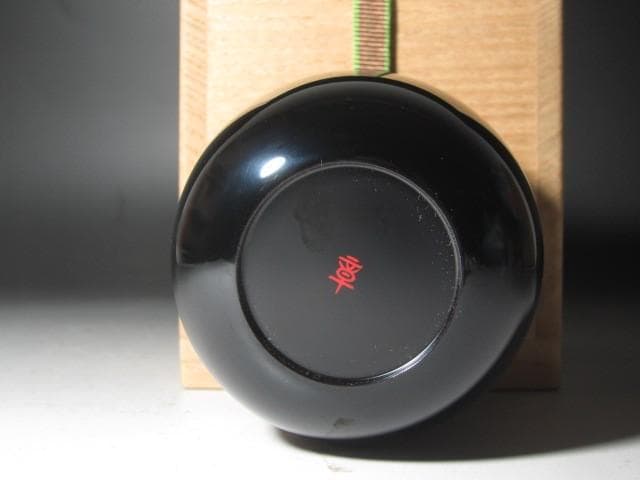 【セール】☆　柿木章　椿蒔絵大棗　裏千家　十五代　鵬雲斎の花押☆y387