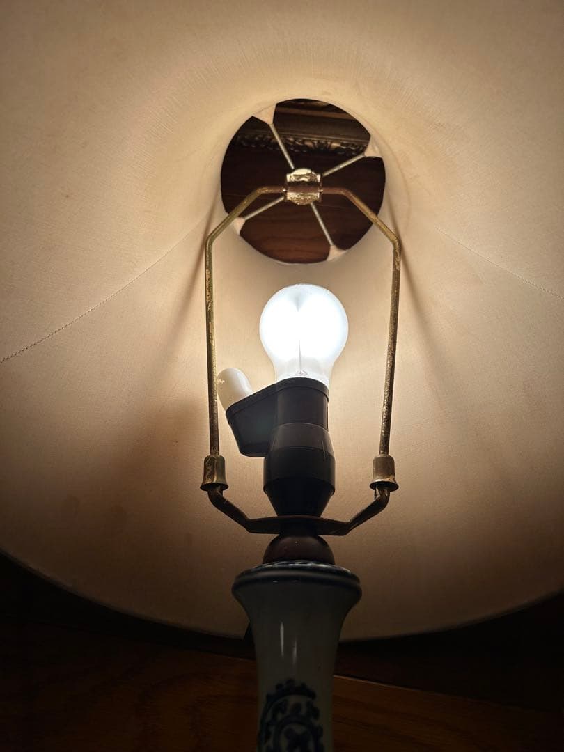 ヨーロッパ　フランスアンティーク　ヴィンテージvintage ランプシェイド陶器