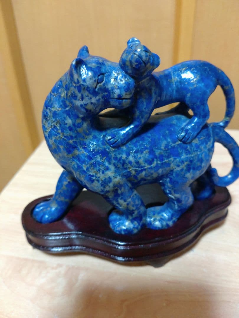 虎の親子/ラピスラズリ（瑠璃）