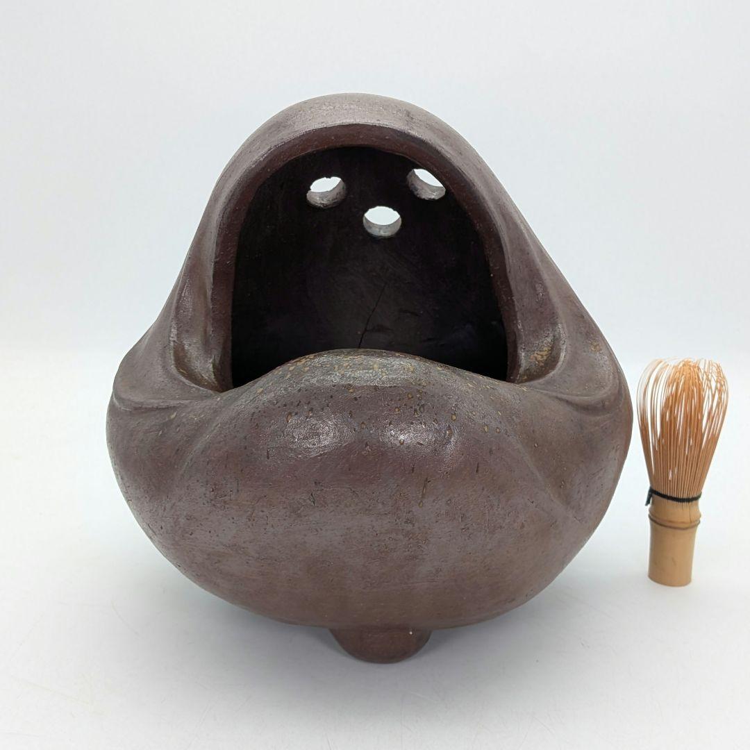 大正昭和初期 備前焼 三足手あぶり 火鉢 火もらい 香炉 香爐 香道具 花器