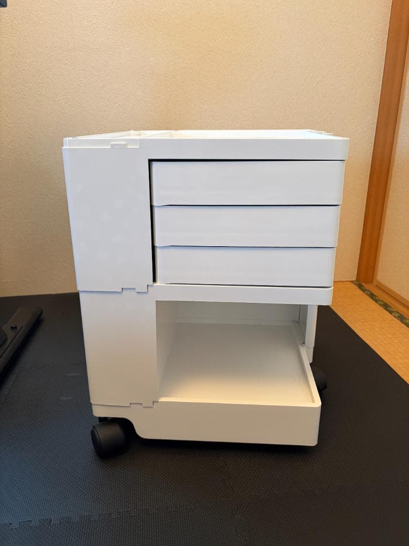 【正規品・中古】ボビーワゴン 2段3トレイ ホワイト おまけ付き