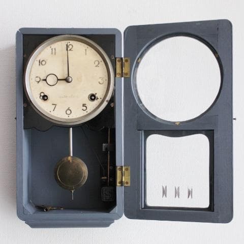 アンティーク アールデコ 冨尾時計地球鶏マーク 掛け時計 柱時計 振り子