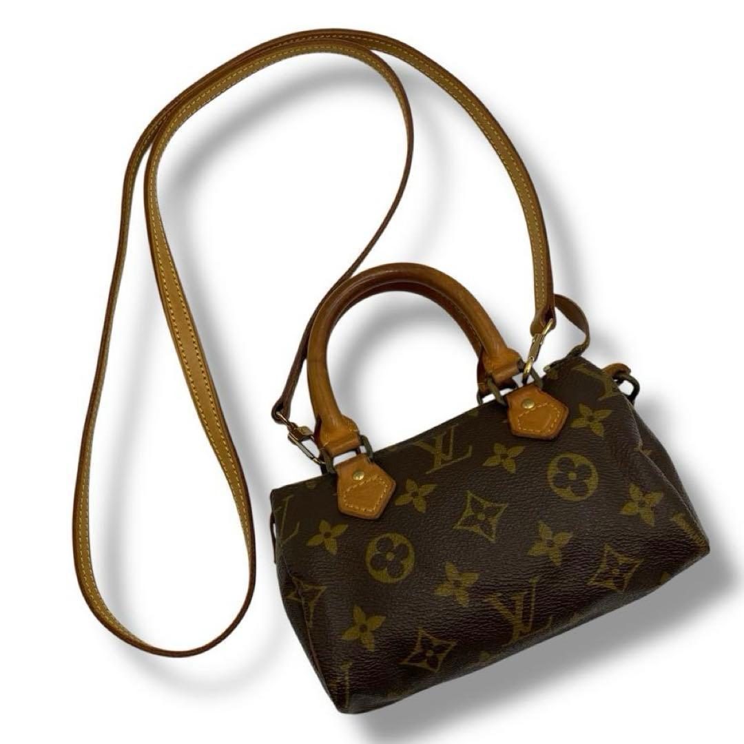 美品 ルイヴィトン モノグラム ナノ スピーディ ショルダーバッグ ビンテージ