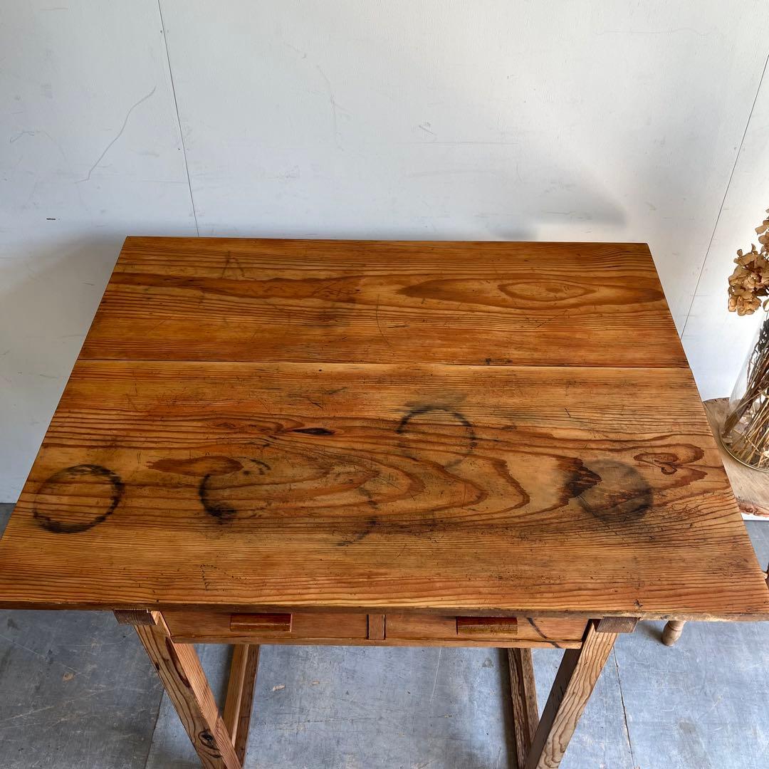 アンティーク 平机 テーブル 無垢材 デスク z484