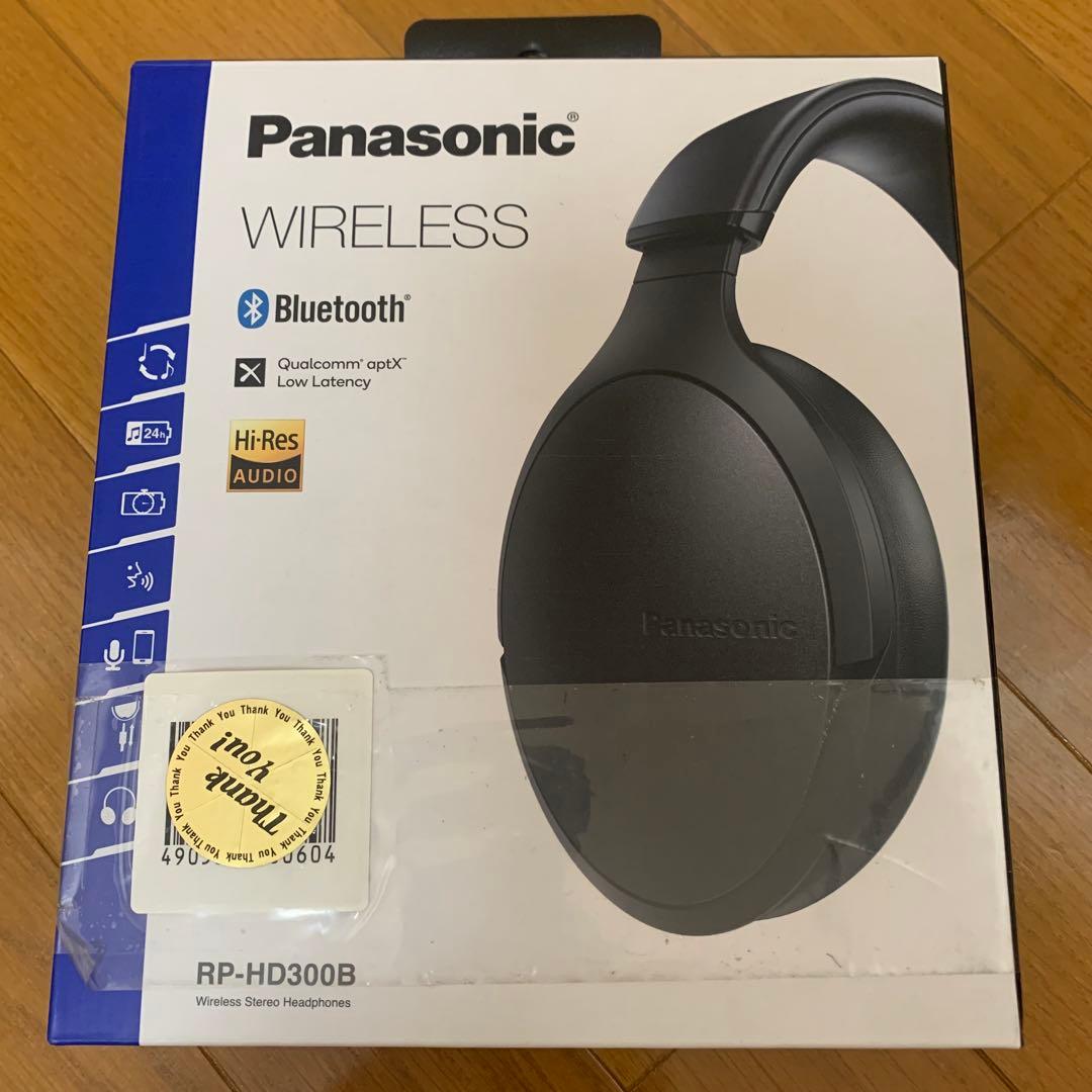 パナソニック ワイヤレスステレオヘッドホン RP-HD300B-K（ブラック）