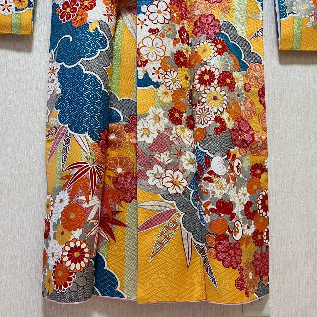 KJ2519 振袖 身丈169.5cm 正絹 着物 成人式 トールサイズ