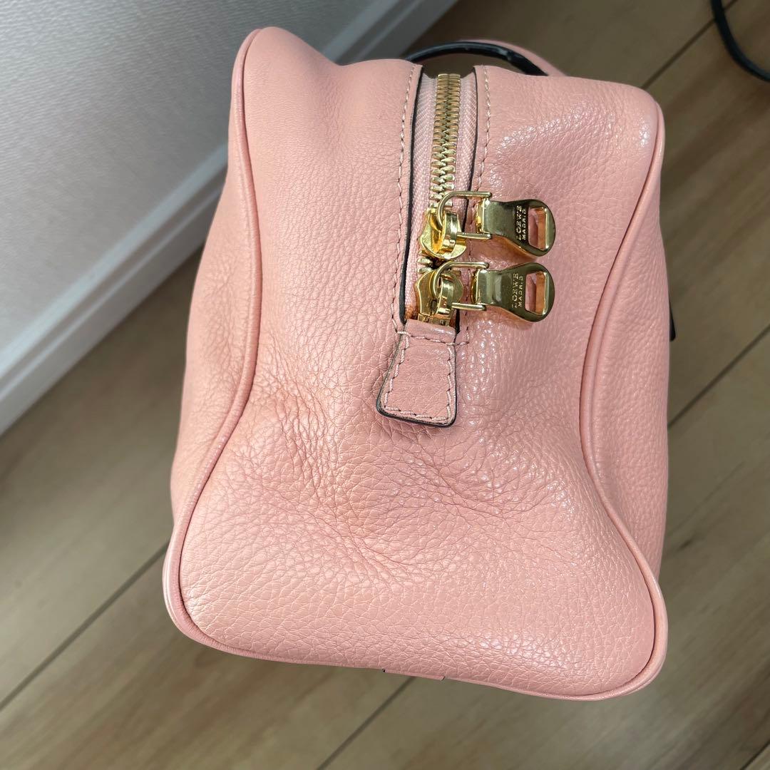 ロエベ　ヘリテージ　ハンドバッグ　ミニボストン　ロゴ型押し