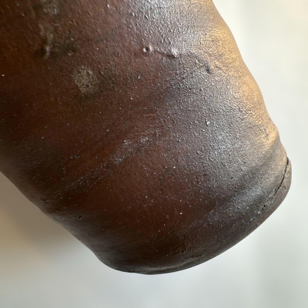 【故島武巳】南蛮焼.穴窯.希少品.焼締め按瓶と湯呑みのセット