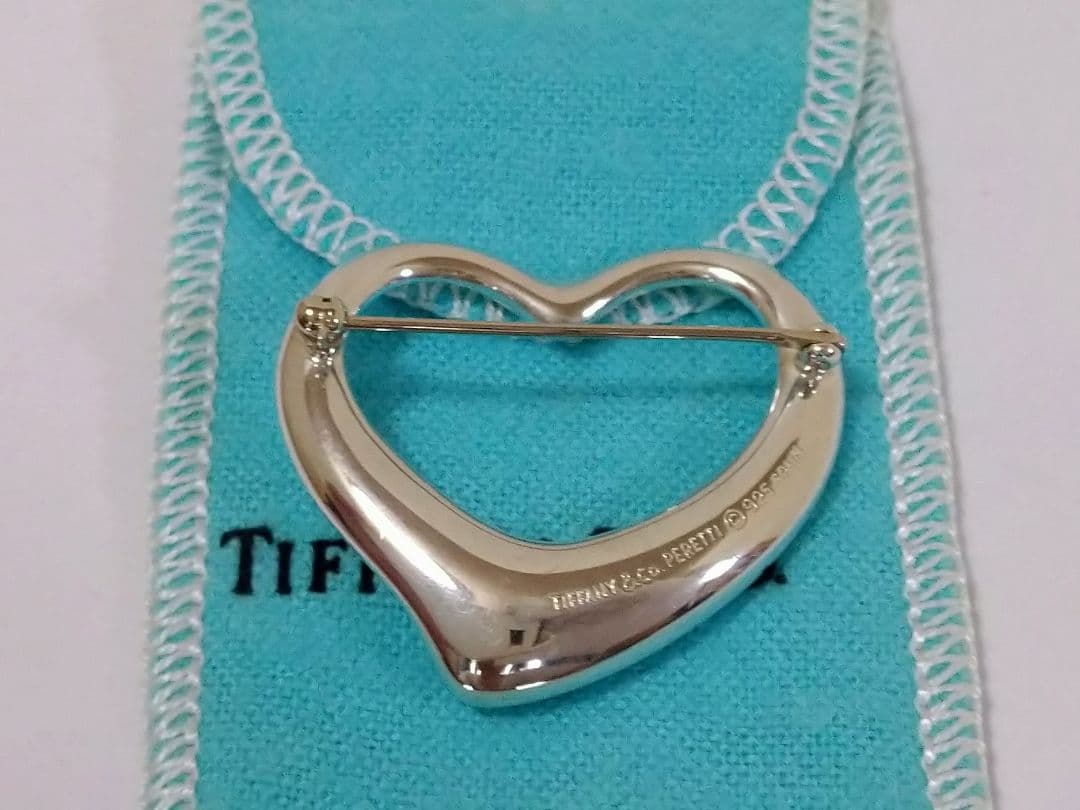 ティファニー　 TIFFANY　オープンハート　ブローチ　Ｌサイズ