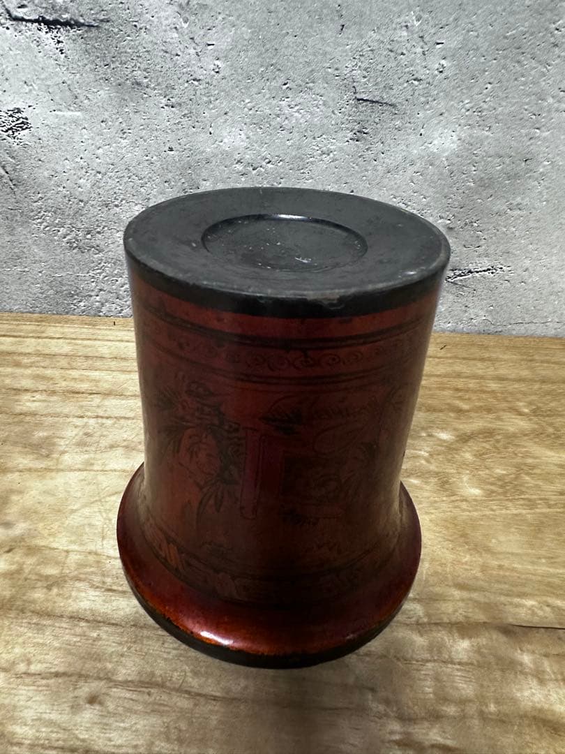 漆　筆筒　書道　文房具　中国美術　骨董品　アンティーク