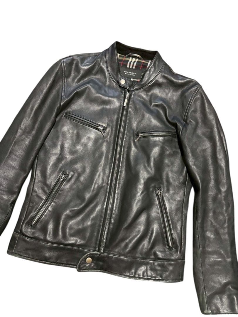 【大特価】　Burberry バーバリー　ライダースジャケット　羊革　Mサイズ