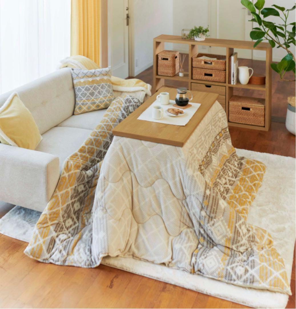 ホームコーディ USBコンセント付きこたつ（高さ調整可）　希望者には布団を