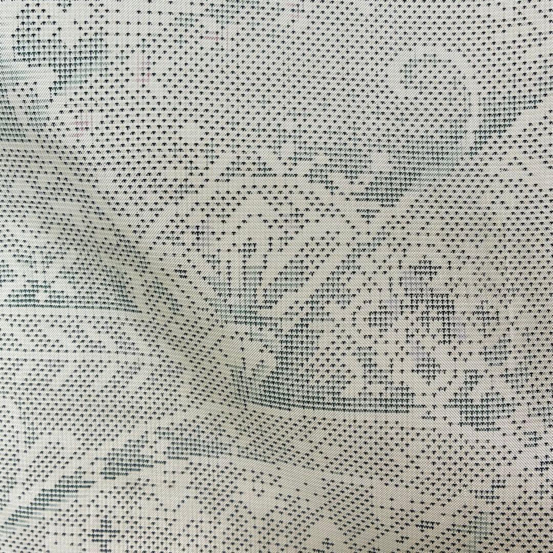 D40 本場白大島紬 正絹 着物 袷 美品