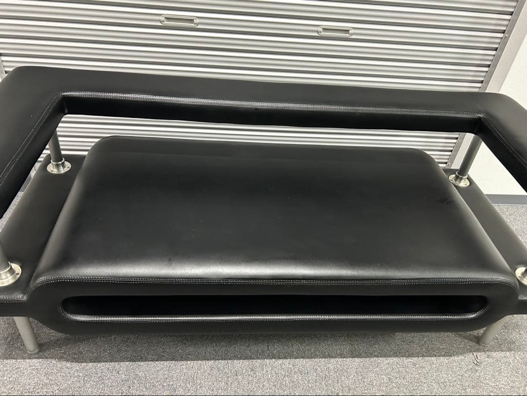 E&Y マガジンソファ 本革レザー　ブラック　マイケルヤング　2.5人掛けソファ