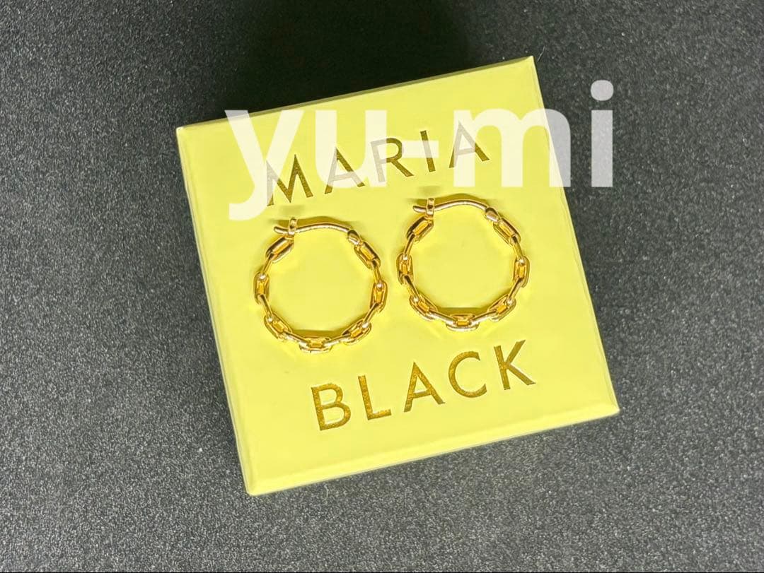 出品11/30まで❤️MARIA BLACK マリアブラック　フープピアス