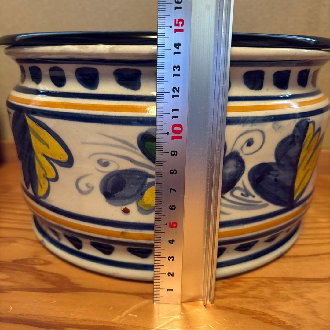 オランダ平水指 割蓋付き