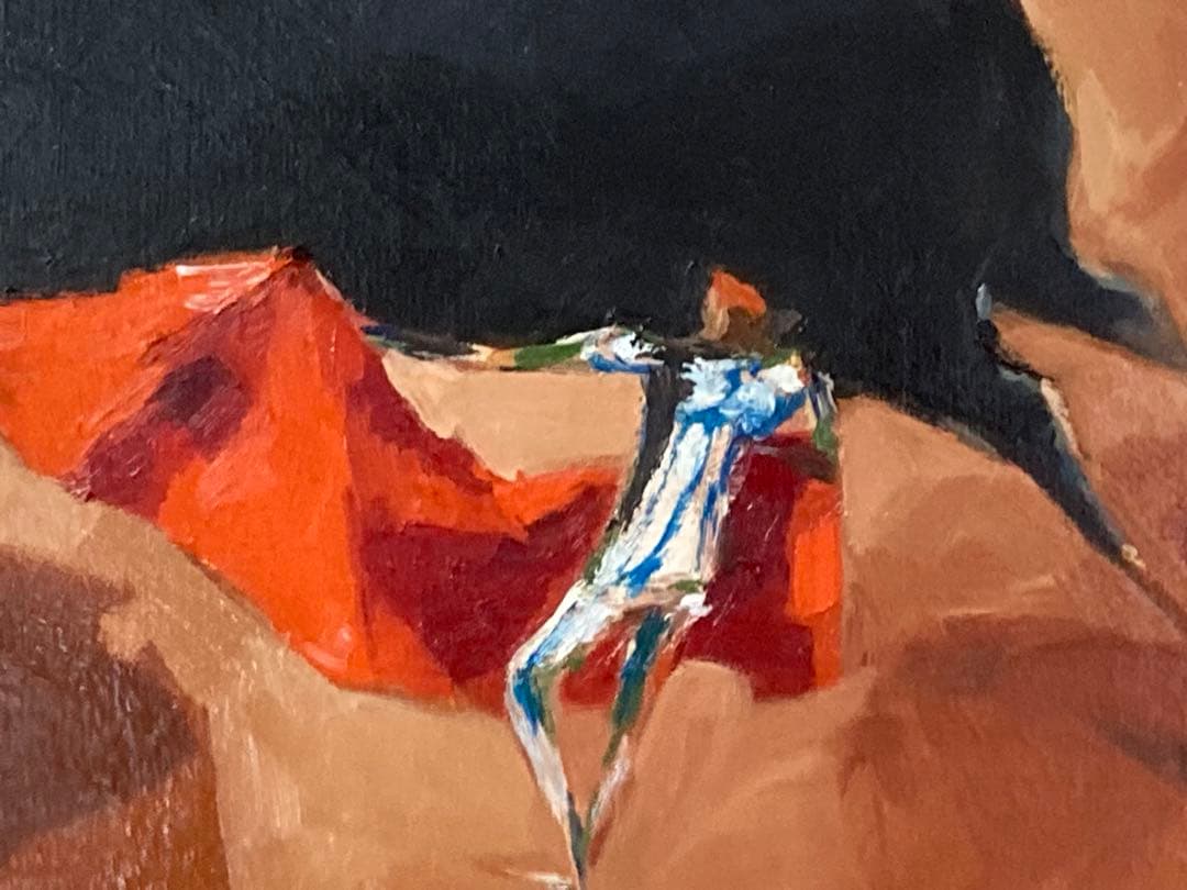 最終値下げ/真作 原画 /大野元三 『マドリッドの日曜日』油彩画(原画) 額装品