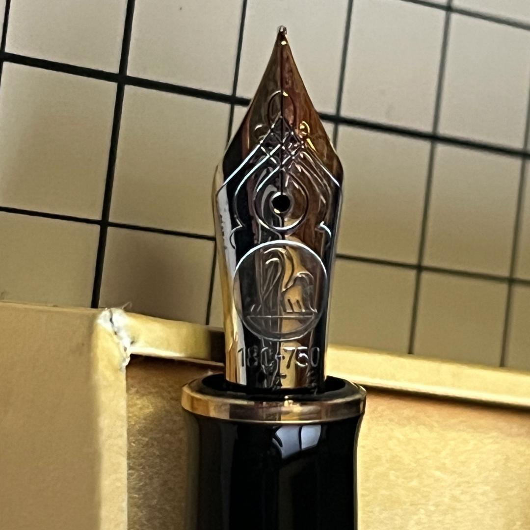 ペリカン万年筆　スーべレーンM800 緑軸 細字F