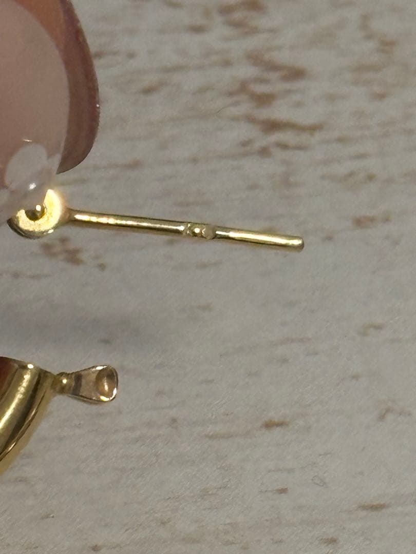 k18イエローゴールド フープピアス 直径約2.5cm