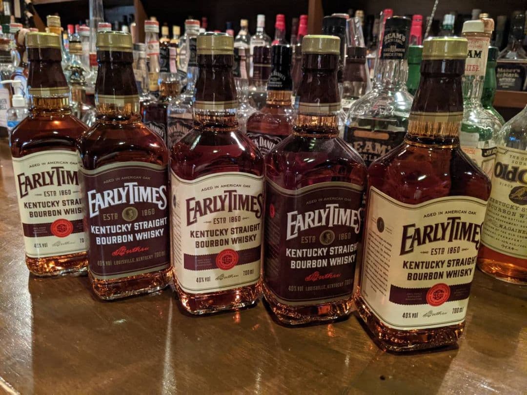 アーリータイムス（新品）イエロー3本　ブラウン2本　合計5本セット　バーボン