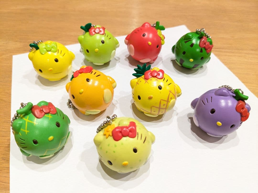 ハローキティ　フルーツキティ　キーホルダー　9個セット　おまけ2個付(苺とレモン