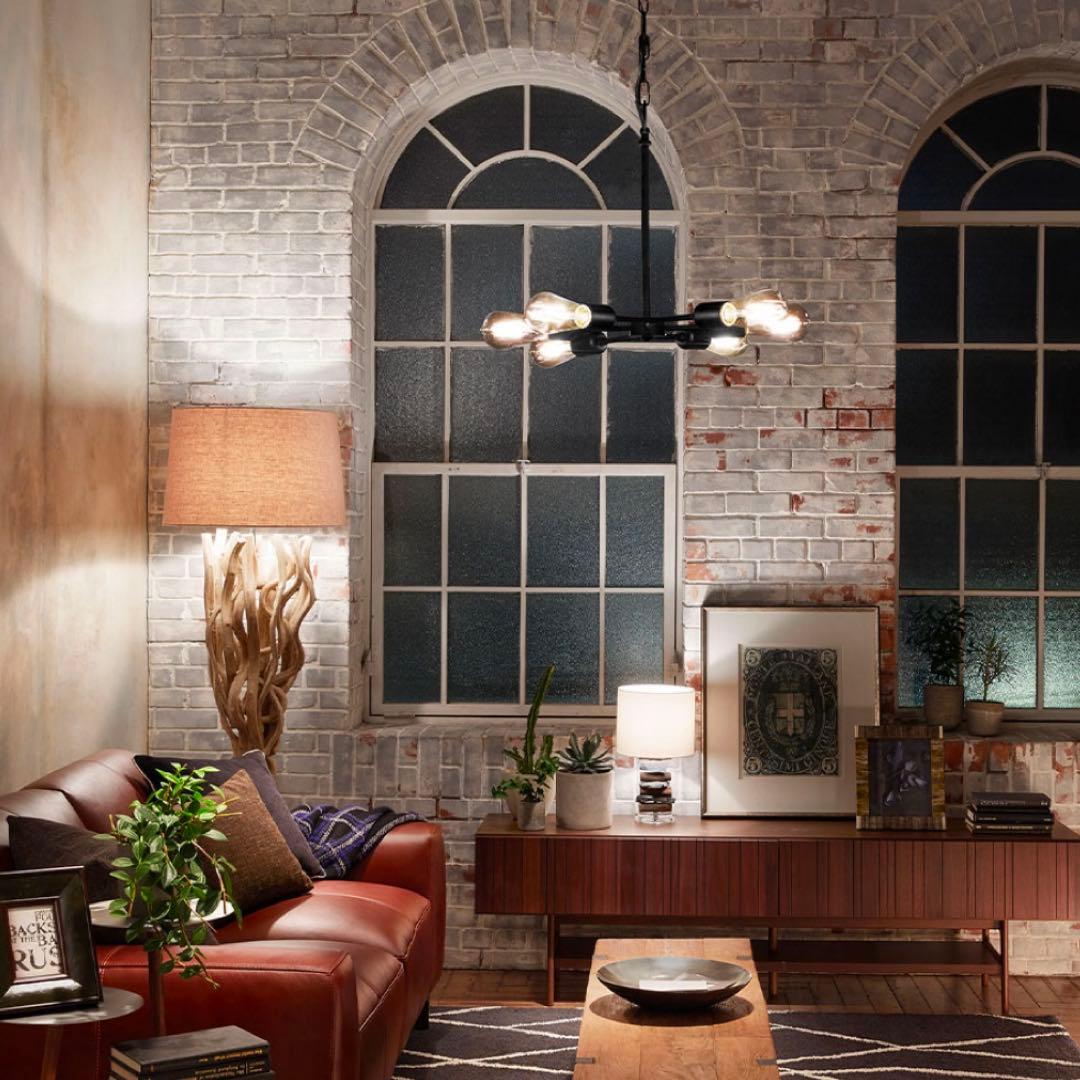 大塚家具【新品】スペイン製 シーリングライト6灯 約8畳用 モダン シャンデリア