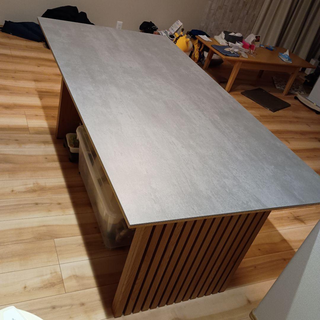 セラミック天板　木製テーブル