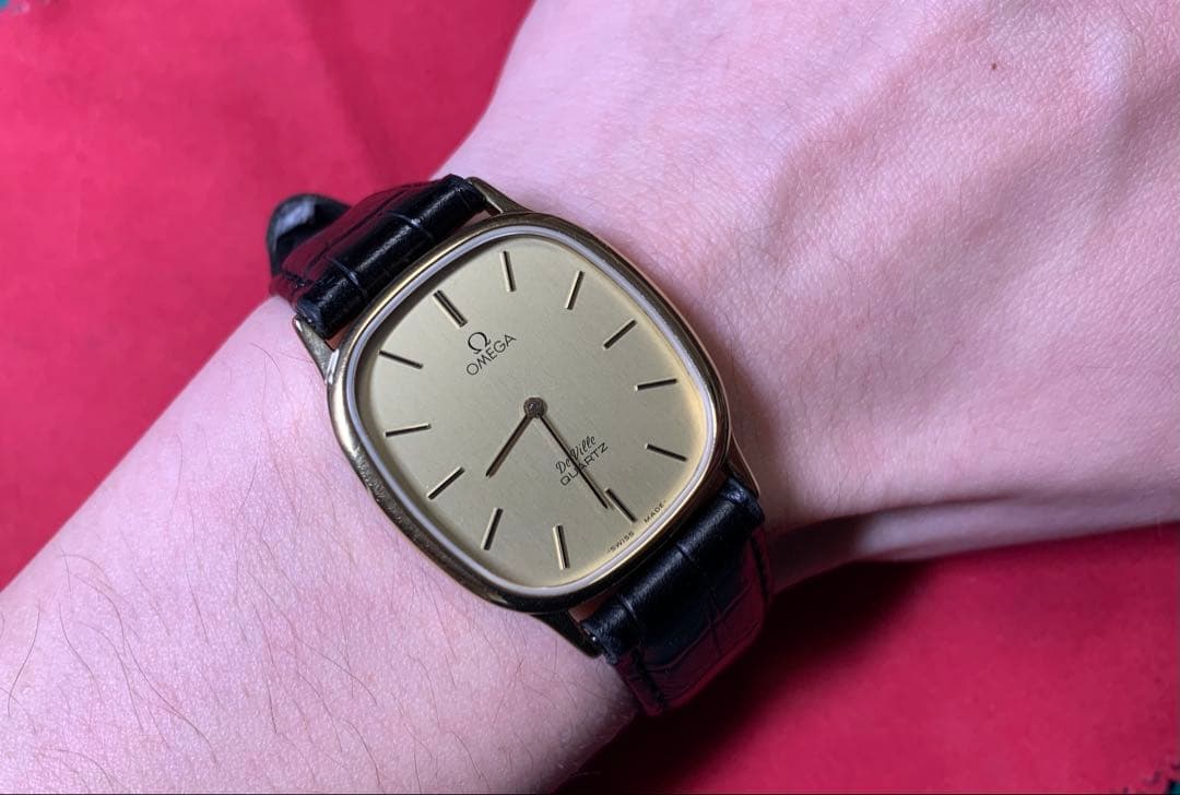 ⭐️稼働品⭐️電池交換済⭐️オメガ　デビル　1365 プッシュ式リューズ　メンズ腕時計