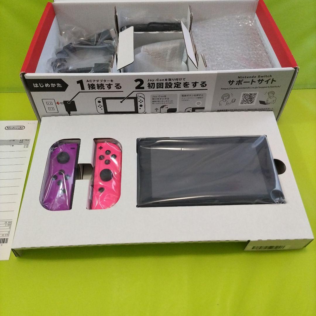 Nintendo Switch 本体一式 ジャンク ネオンパープル ネオンピンク