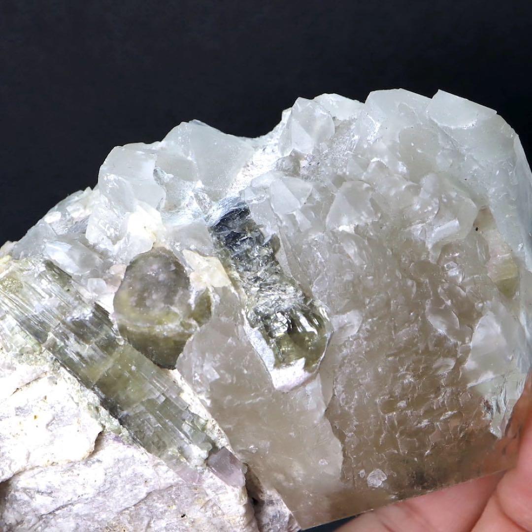 グリーン トルマリン 煙水晶 スモーキークォーツ 電気石 374,4g T410