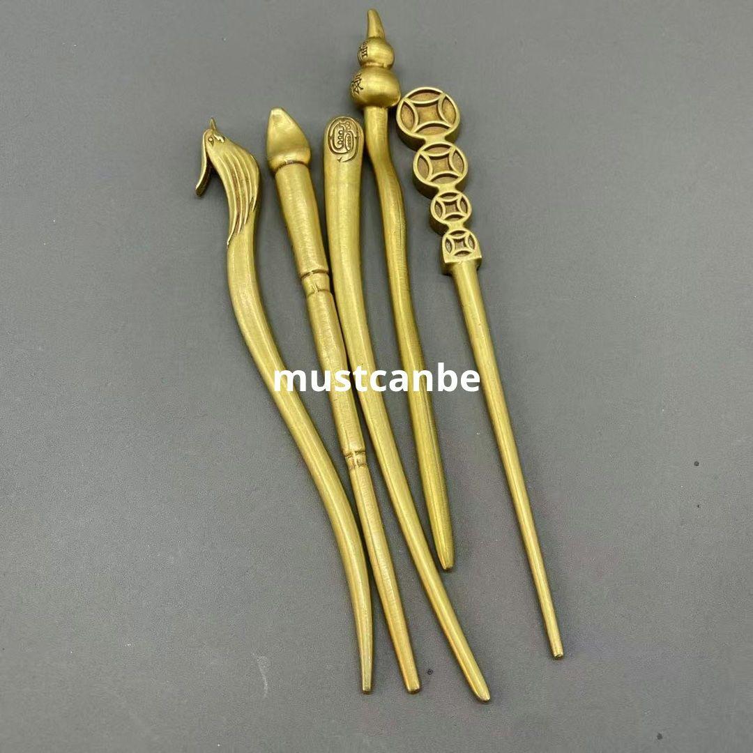 銅 細工 簪 髪飾り 道家結髪 工芸品 置物