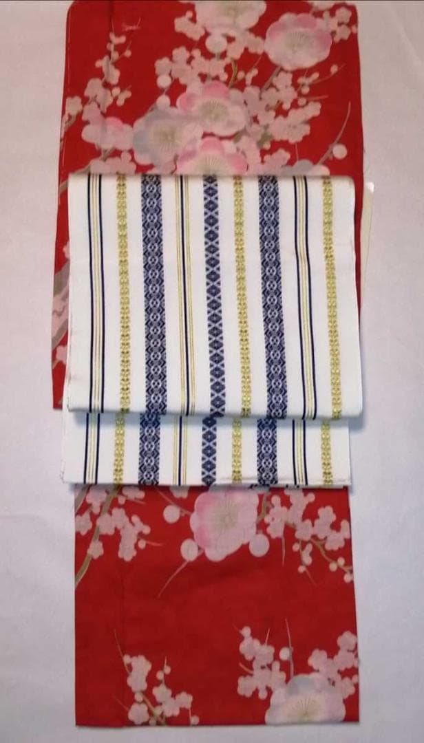 ★ツモリチサト浴衣.朱色地.豪華古典.梅柄★大人の浴衣