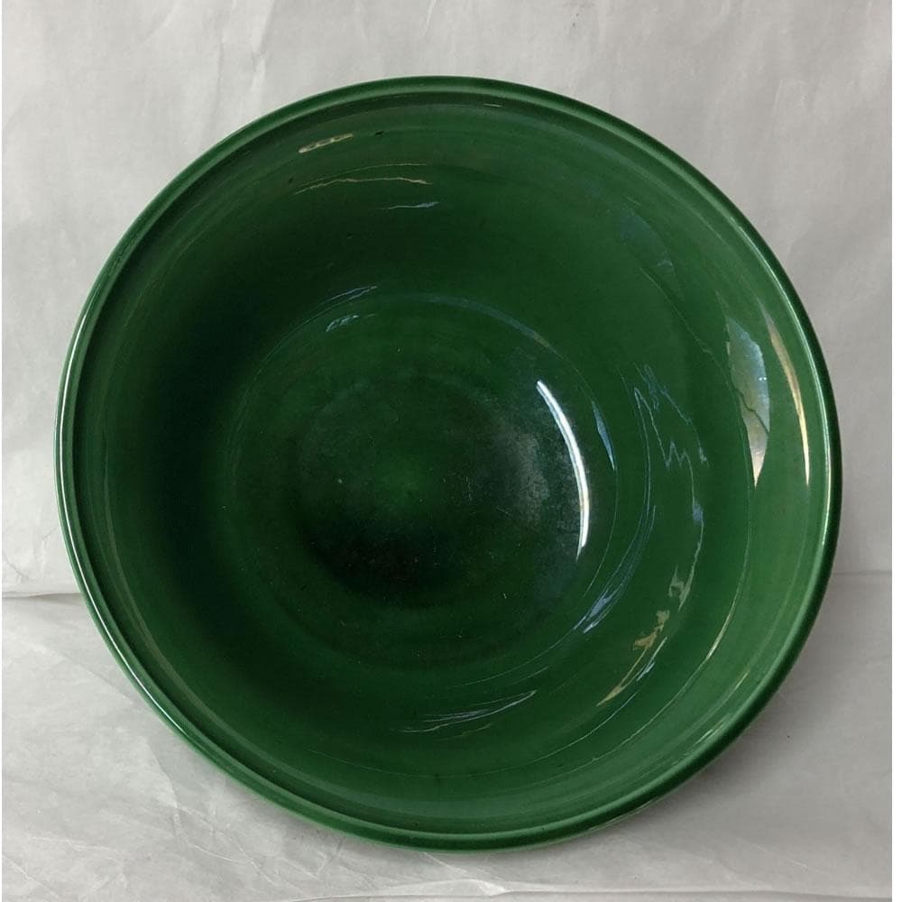 e2710 珉平焼 蓋物 喰籠 木箱入り 緑釉 喰篭 菓子器 淡路焼 民平焼