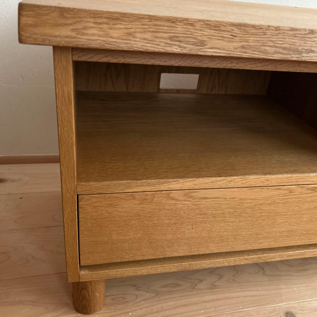 【サカミツ家具】　テレビボード　無垢　ナラ　テレビ台 引き出し付き