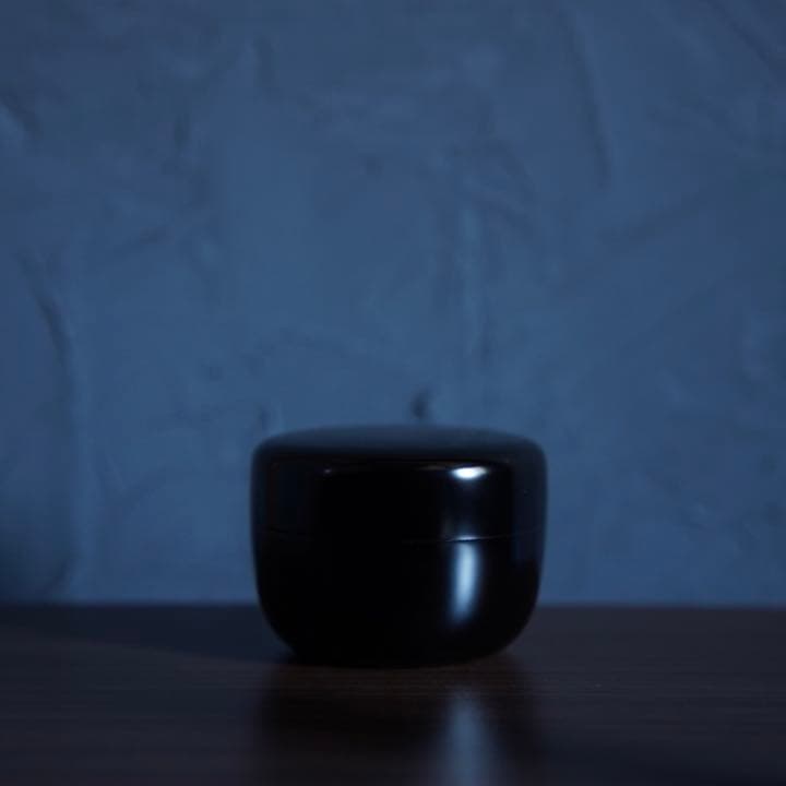 五代 川端近左 造｜黒平棗　共布/共箱/二重箱　棗